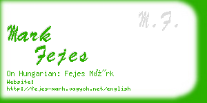 mark fejes business card